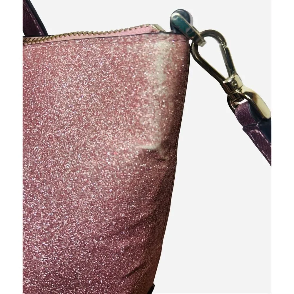 Kate Spade NY Pink Lola Glitter Tote and Wallet *SET* - Picture 8 of 10